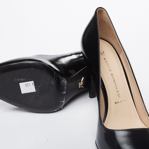 ❌ NWT Mascia Mandolesi Saffiano Leather Stiletto - Picture 4 of 7